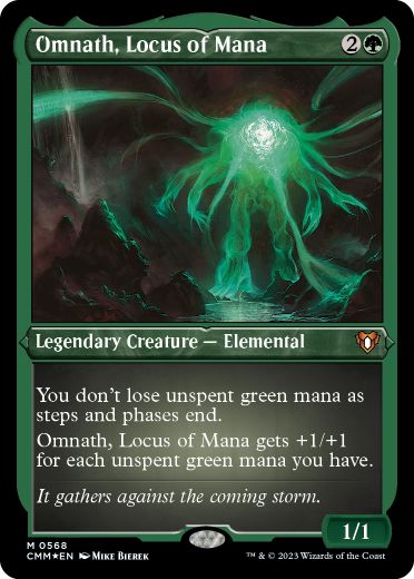 [568]【EN】【エッチングFOIL】マナの座、オムナス/Omnath, Locus of Mana【CMM】[M][緑]