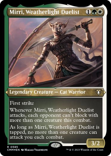 [585]【EN】【エッチングFOIL】ウェザーライトの決闘者、ミリー/Mirri, Weatherlight Duelist【CMM】[R][多色]