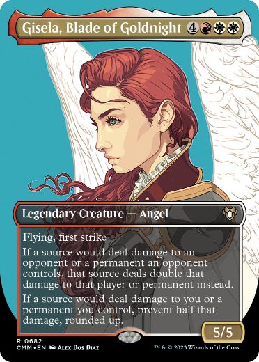 [682]【EN】【FOIL】■ボーダーレス■黄金夜の刃、ギセラ/Gisela, Blade of Goldnight【CMM】[R][多色]