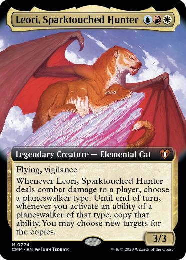 [774]【EN】【FOIL】■拡張アート■灯触れの狩人、レオリ/Leori, Sparktouched Hunter【CMM】[M][多色]