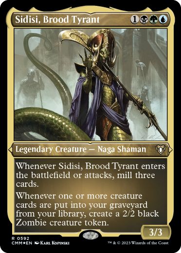 [592]【EN】【エッチングFOIL】血の暴君、シディシ/Sidisi, Brood Tyrant【CMM】[R][多色]