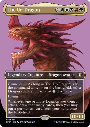 [689]【EN】【FOIL】■ボーダーレス■始祖ドラゴン/The Ur-Dragon【CMM】[M][多色]