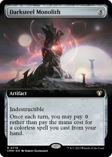 [778]【EN】【FOIL】■拡張アート■ダークスティールのモノリス/Darksteel Monolith【CMM】[R][茶]