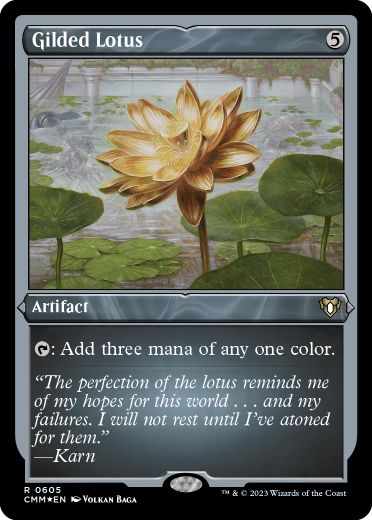 [605]【EN】【エッチングFOIL】金粉の水蓮/Gilded Lotus【CMM】[R][茶]