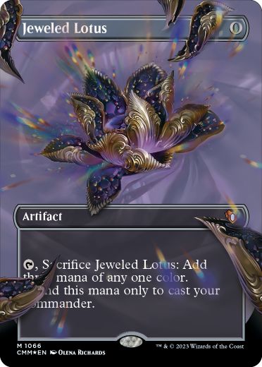 [1066]【EN】【テクスチャーFOIL】■ボーダーレス■宝石の睡蓮/Jeweled Lotus【CMM】[M][茶]