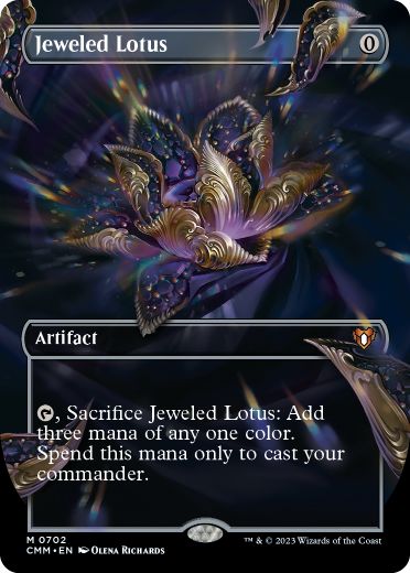 [702]【EN】【FOIL】■ボーダーレス■宝石の睡蓮/Jeweled Lotus【CMM】[M][茶]