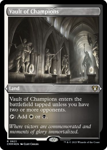 [621]【EN】【エッチングFOIL】勝者の大霊堂/Vault of Champions【CMM】[R][土地]