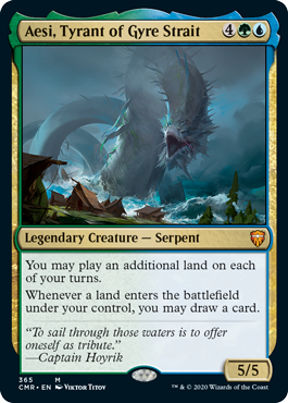 [365]【EN】【FOIL】円渦海峡の暴君、アシー/Aesi, Tyrant of Gyre Strait【CMR】[M][多色]