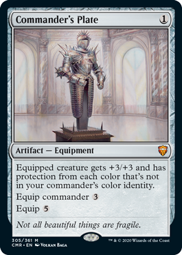 [305]【EN】【FOIL】統率者の板金鎧/Commander's Plate【CMR】[M][茶]