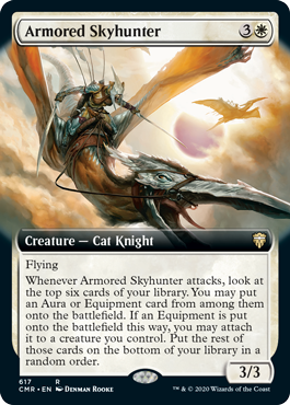 [617]【EN】【FOIL】■拡張アート■鎧の空狩人/Armored Skyhunter【CMR】[R][白]