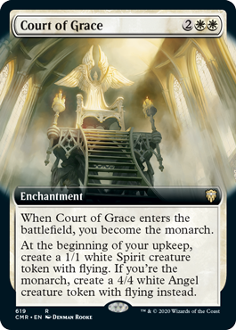 [619]【EN】【FOIL】■拡張アート■恩寵の宮廷/Court of Grace【CMR】[R][白]