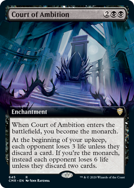 [645]【EN】【FOIL】■拡張アート■野望の宮廷/Court of Ambition【CMR】[R][黒]