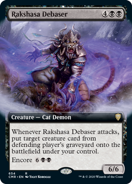 [654]【EN】【FOIL】■拡張アート■ラクシャーサの堕落者/Rakshasa Debaser【CMR】[R][黒]