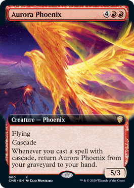 [660]【EN】【FOIL】■拡張アート■オーロラのフェニックス/Aurora Phoenix【CMR】[R][赤]
