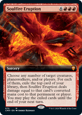 [670]【EN】【FOIL】■拡張アート■魂火の噴火/Soulfire Eruption【CMR】[M][赤]