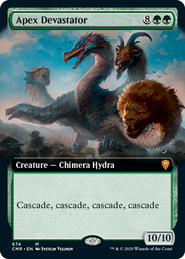 [674]【EN】【FOIL】■拡張アート■頂点壊滅獣/Apex Devastator【CMR】[M][緑]