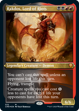 [532]【EN】【エッチングFOIL】暴動の長、ラクドス/Rakdos, Lord of Riots【CMR】[M][多色]