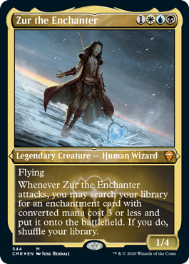 [544]【EN】【エッチングFOIL】結界師ズアー/Zur the Enchanter【CMR】[M][多色]