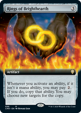 [698]【EN】【FOIL】■拡張アート■ブライトハースの指輪/Rings of Brighthearth【CMR】[R][茶]