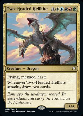 [014]【EN】双頭のヘルカイト/Two-Headed Hellkite【DMC】[R][多色]