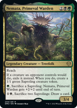 [209]【EN】【FOIL】太古の番人、ネマタ/Nemata, Primeval Warden【DMU】[R][多色]