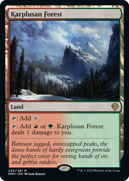 [250]【EN】【FOIL】カープルーザンの森/Karplusan Forest【DMU】[R][土地]