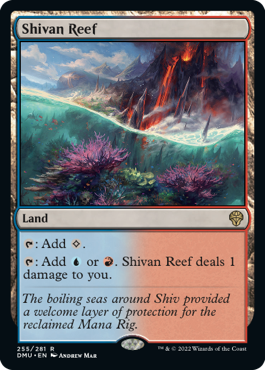 [255]【EN】【FOIL】シヴの浅瀬/Shivan Reef【DMU】[R][土地]