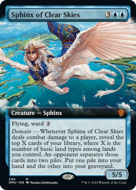 [396]【EN】■拡張アート■晴天のスフィンクス/Sphinx of Clear Skies【DMU】[M][青]