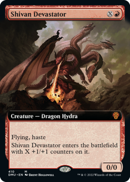 [410]【EN】【FOIL】■拡張アート■シヴの壊滅者/Shivan Devastator【DMU】[M][赤]
