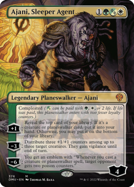 [376]【EN】【FOIL】■ボーダーレス■潜伏工作員、アジャニ/Ajani, Sleeper Agent【DMU】[M][多色]
