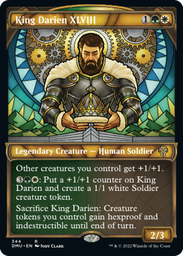 [344]【EN】【テクスチャーFOIL】■ショーケース■国王ダリアン四十八世/King Darien XLVIII【DMU】[R][多色]