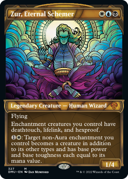[327]【EN】【FOIL】■ショーケース■永遠の策謀家、ズアー/Zur, Eternal Schemer【DMU】[M][多色]