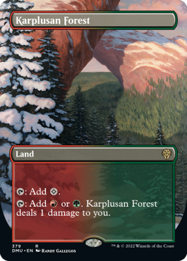 [379]【EN】【FOIL】■ボーダーレス■カープルーザンの森/Karplusan Forest【DMU】[R][土地]