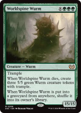 [206]【EN】世界棘のワーム/Worldspine Wurm【DSC】[M][緑]