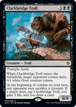 [084]【EN】カタカタ橋のトロール/Clackbridge Troll【ELD】[R][黒]