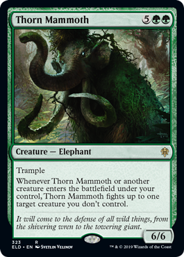 [323]【EN】茨のマンモス/Thorn Mammoth【ELD】[R][緑]