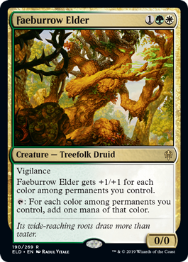 [190]【EN】フェイ庄の古老/Faeburrow Elder【ELD】[R][多色]