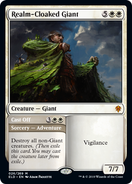 [026]【EN】【FOIL】王国まといの巨人/Realm-Cloaked Giant【ELD】[M][白]