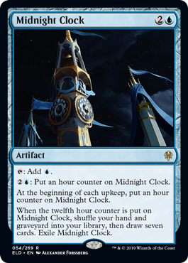 [054]【EN】【FOIL】真夜中の時計/Midnight Clock【ELD】[R][青]
