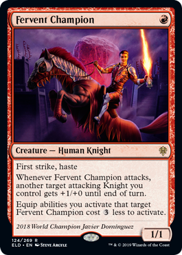 [124]【EN】【FOIL】熱烈な勇者/Fervent Champion【ELD】[R][赤]