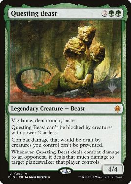 [171]【EN】【FOIL】探索する獣/Questing Beast【ELD】[M][緑]