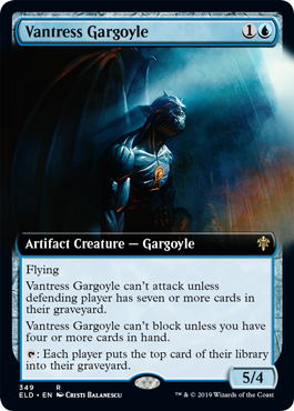[349]【EN】■拡張アート■ヴァントレスのガーゴイル/Vantress Gargoyle【ELD】[R][青]