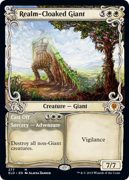 [277]【EN】【FOIL】■ショーケース■王国まといの巨人/Realm-Cloaked Giant【ELD】[M][白]