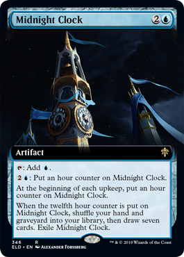 [346]【EN】【FOIL】■拡張アート■真夜中の時計/Midnight Clock【ELD】[R][青]