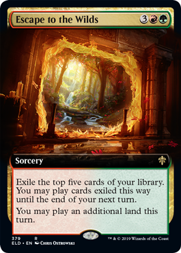 [379]【EN】【FOIL】■拡張アート■僻境への脱出/Escape to the Wilds【ELD】[R][多色]