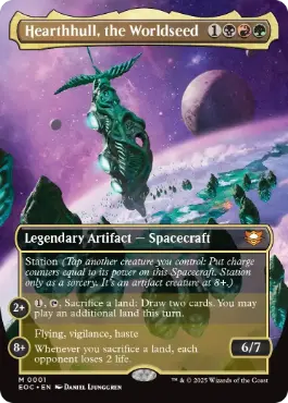 [001]【EN】【FOIL】■ボーダーレス■世界播種、ハースハル/Hearthhull, the Worldseed【EOC】[M][多色]