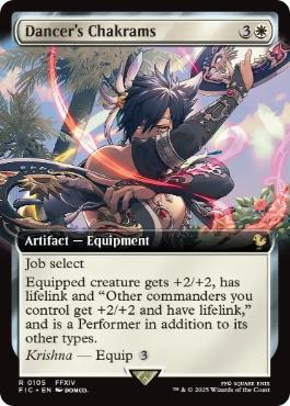 [105]【EN】【FOIL】■拡張アート■「踊り子」の投擲武器/Dancer's Chakrams【FIC】[R][白]