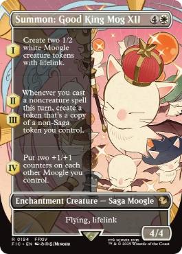 [194]【EN】【FOIL】■ボーダーレス■召喚：蛮神善王モグル・モグXII世/Summon: Good King Mog XII【FIC】[R][白]