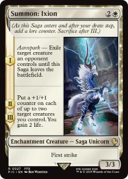 [027]【EN】【サージFOIL】召喚：イクシオン/Summon: Ixion【FIC】[R][白]