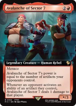 [150]【EN】【FOIL】■拡張アート■七番街スラムのアバランチ/Avalanche of Sector 7【FIC】[R][赤]